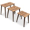 ASHCROFT Page Mid-Century Modern Wood Nesting Tables in Walnut (Set