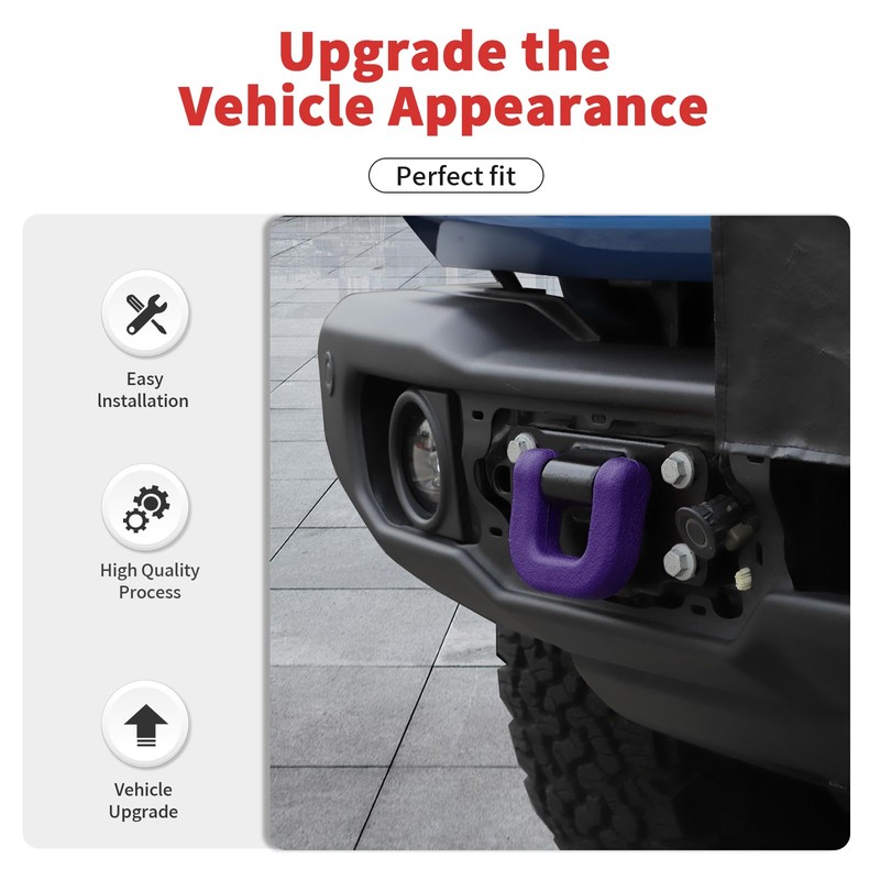 SQQP Bumper Tow Hook Covers Compatible with Ford Bronco 2021-2024+Exterior