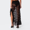 Caziffer Women Summer Lace Bodycon Skirt Casual Floral Elastic Skirt