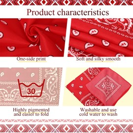 150 Pcs Bandanas Bulk, Colorful Paisley Bandanas Unisex Head Wrap Scarf Cowboy Bandanas Headband Handkerchief for Women Men Favors, Assorted Styles