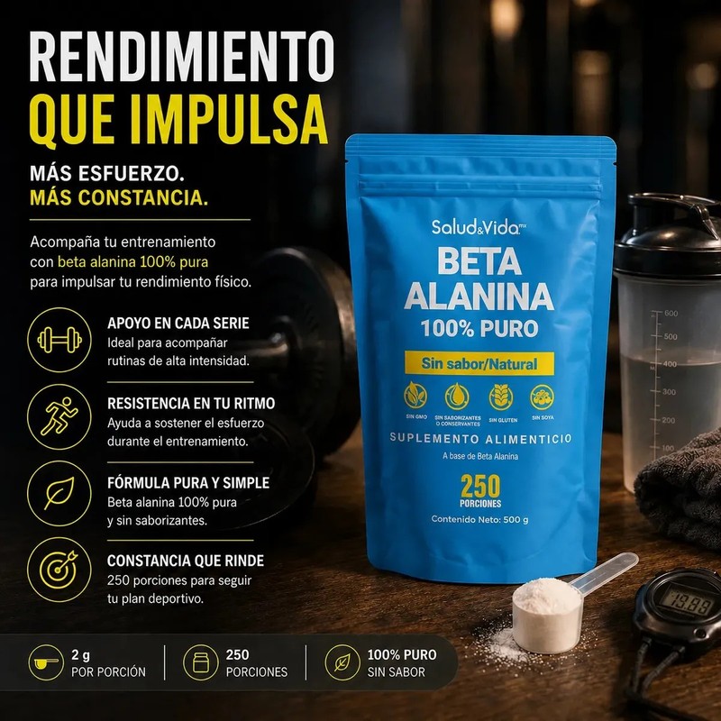 Beta Alanina en Polvo 500 Gramos 100 Pura y Sin