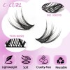 Losha Lash Extension Kit 144pcs Wispy Clusters 8-16mm C Curl