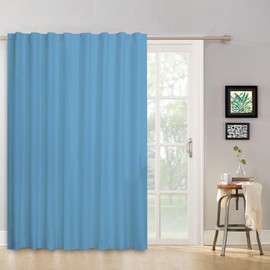 ggaimwf Window Curtains Light Blue Modern Decorative Curtains Solid Coloured for Living Room Kids Nursery Bedroom Dining Room Door Curtain Inside Home Decor Room Divider Tab Top 107x160cm 1 Panel