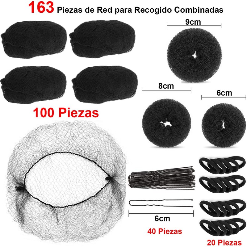 Red para Cabello 100 Piezas, Red de Pelo Tejida, 3