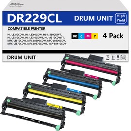 APRONE DR-229CL Drum Unit 4 Pack High Capacity Compatible for DR229 DR229CL Drum Unit for MFC-L3780CDW MFC-L3720CDW HL-L3220CDW HL-L3280CDW HL-L3295CDW Printer Drum (Toner not Included)