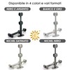 GIRASOLE HOME® 2 x Adjustable Double Curtain Pole Bracket, Heavy