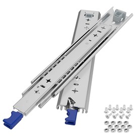 Baidice Heavy Duty Ball Bearing Drawer Slides 250 lb Capacity Full Extension Locking Side Mount 18 20 22 24 26 28 30 32 34 36 38 40 44 48 52 56 60 Inch Grade Steel Rails 1 Pair