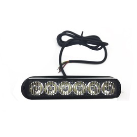 taswk 6-LED Blub Luz estroboscópica luces para camiones coches de emergencia de luz de flash luces de circulación diurna, Rojo y azul