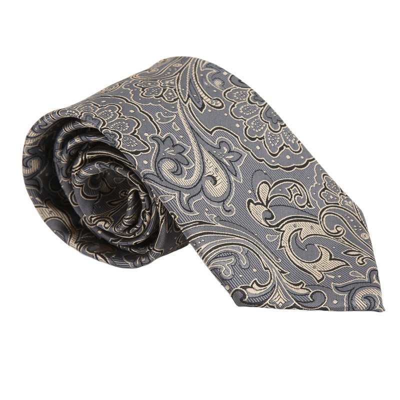 6pcs Paisley Ties Set Casual Business Style Polyester Yarn Paisley