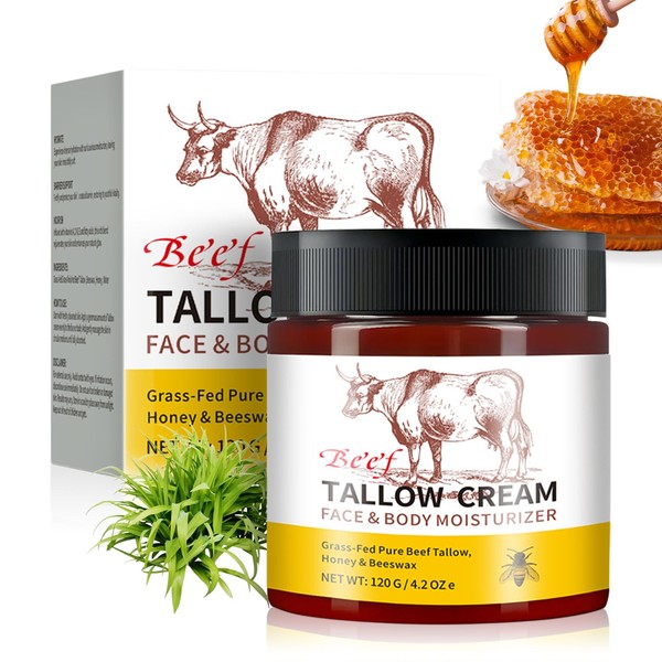 120g Honey Butter Moisturizer, Tallow Honey Cream, Beef Tallow Moisturizer,