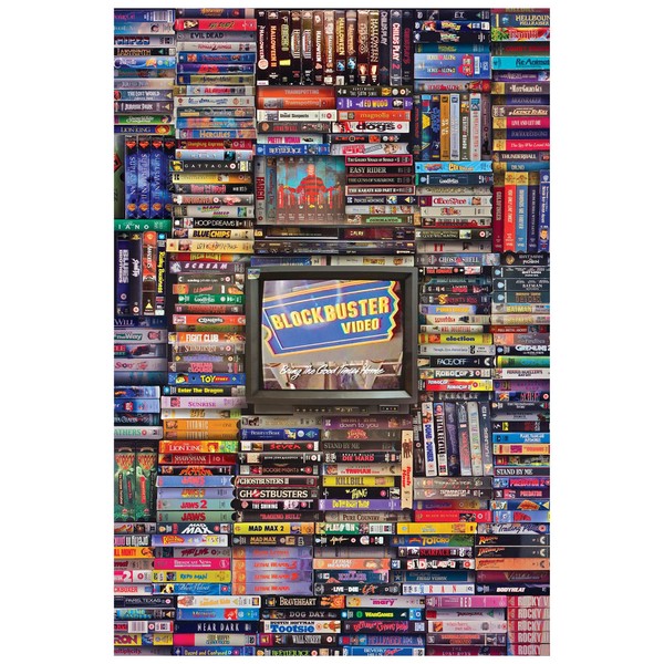 Blockbuster Era 1000-Piece Jigsaw Puzzle, Brain Teaser for Kids and Adults | 28 x 20 Inches