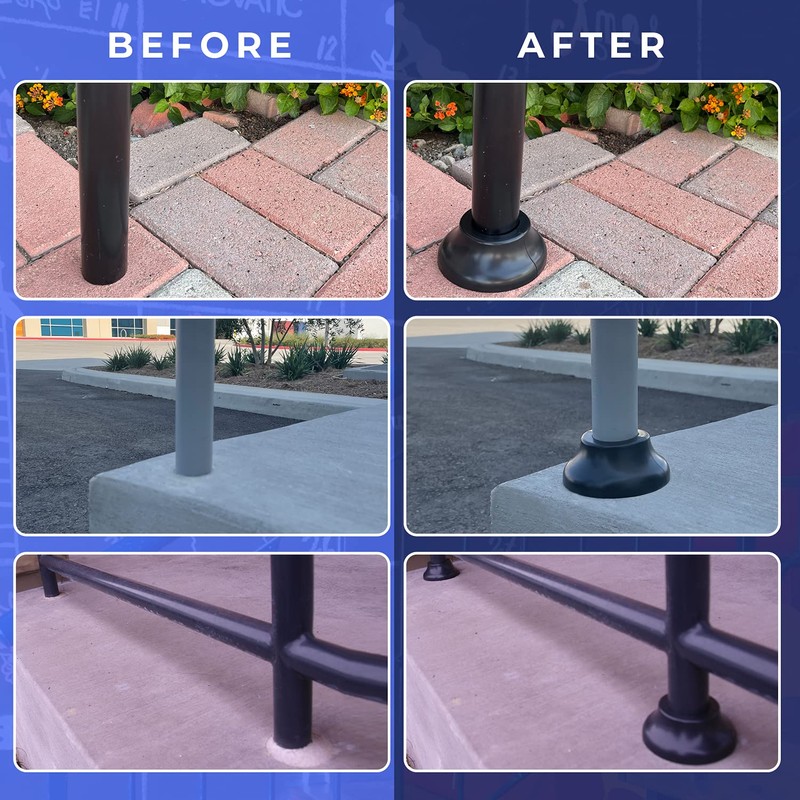 Simshoe Deck Post Base Cover – Durable, Snap-Together Round Shoe