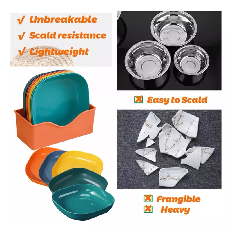 Dolores Platos Plastico Botanero Base Varios Colores Paquete 11 Pcs