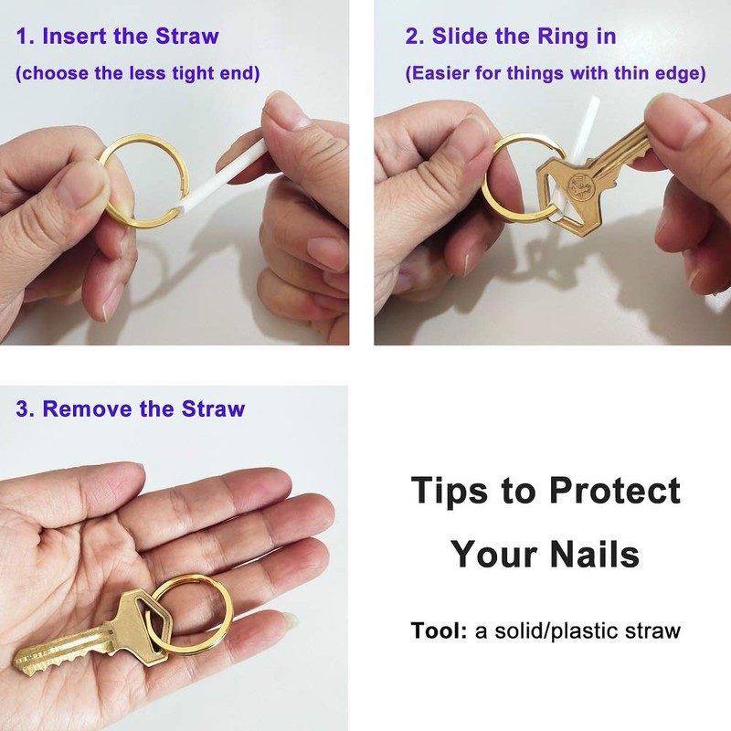 Key Rings for Keychain, Car Keys, Dog Tag Ring, Crafts,