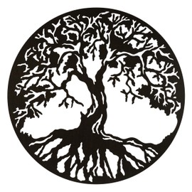 Tree of Life Round (Ebony Wood)