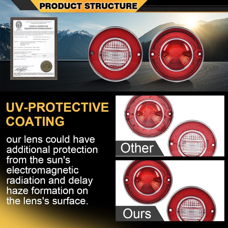 CNNELL Tail Lights Assembly Rear Lights Compatible with Chevy Corvette