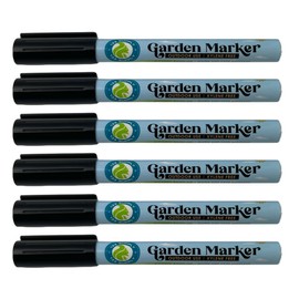 133 SUPPLY 133 SUPPLY - 6 Pack Garden Marker Pen Permanent Markers Black (UV Fade Resistant Marker Pens for Plant Markers Garden Markers Waterproof Pen Black Markers Outdoor Marker for Garden Plant Label 0.8mm)