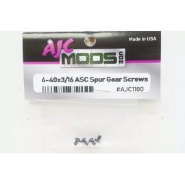 AJCMods Spur Gear Screw Replaces Associated #6568 4-40 x 3/16 (4pc) RC10, B2, B3