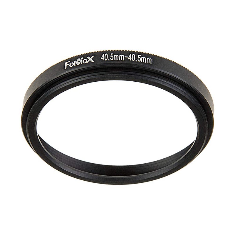 Fotodiox Metal Spacing Ring Filter Adapter, Anodized Black Aluminum 40.5-40.5mm