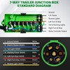 Anayguto 4 FT 7 Pin Trailer Wiring Harness with 7