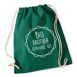 Hippowarehouse Big brother Survival Kit kit Drawstring Cotton School Gym Bag 37cm x 46cm, 12 litres