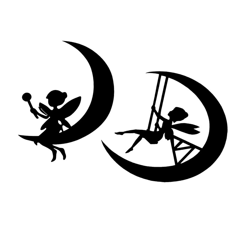 ECSiNG 40PCS Fairy Cutouts Silhouette Embellishments Jar Decals Decorative Paper