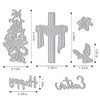 Easter Flowers Cross Metal Cutting Dies Happy Easter Words Animals