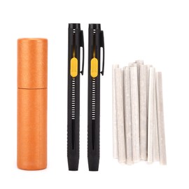 20 Piezas de Tiza de Sastre con 2 Bolígrafos, Marcador de Tela Ajustable, Rotulador de Tiza para Modistas, Marcado, Costura, Tela, Rayado