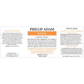 Phillip Adam Coconut Hand and Body Lotion - Lightweight Moisturizer for All Skin Types - 13.5 Ounce