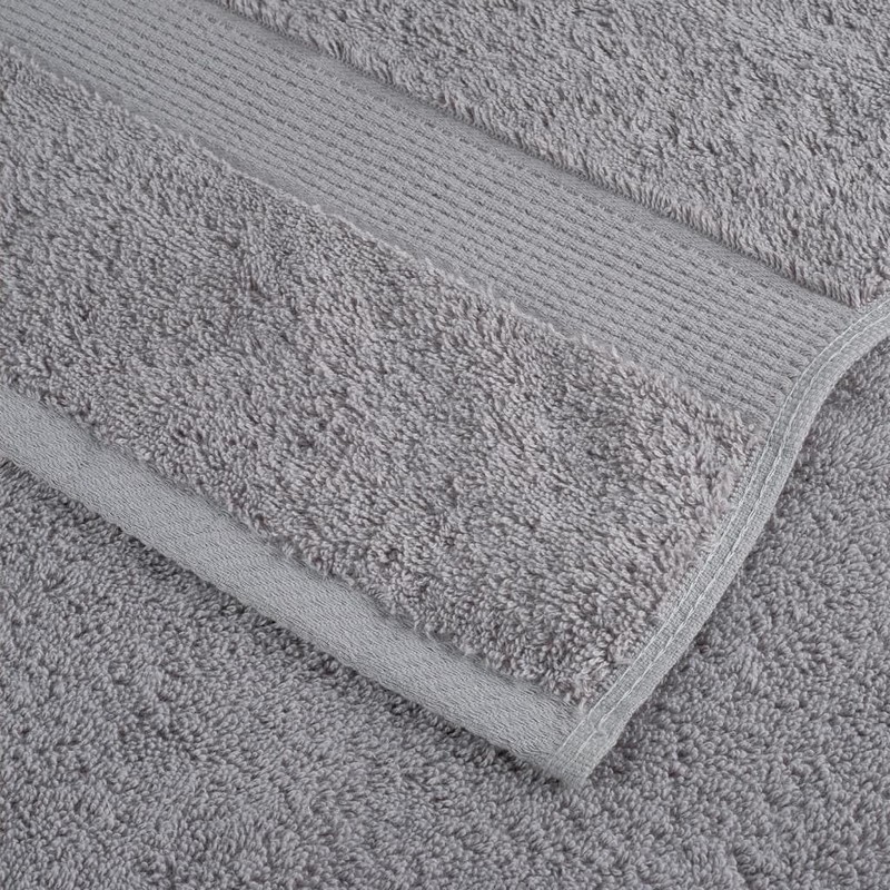 vidaXL - Hand Towels 2 pcs - Grey 100% Cotton