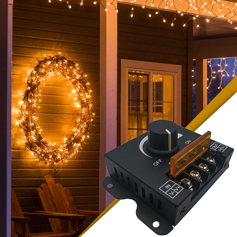 4PCS LED Light Strip Dimmer, DC12-24V Frequency Adjustable,30A PWM Dimming