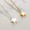 DeScount Dainty Little Gold Star Necklace,Simple Tiny Rising Star Pendant
