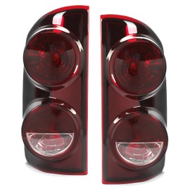 ECOTRIC Tail Light Compatible with 2007-2009 Dodge Ram 1500 2500 3500 Pickup Truck Pair Taillight Signal Lamp Replacement for CH2800165,CH2801165 Smoke Red Left+Right 2pcs