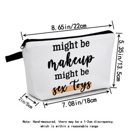 MoCaliduccious Best Friends Sister Teen Cute Makeup Pouch Bag Funny Makeup Bag Gift for Women Travel Accessories Bag Toiletry Case Gifts Cosmetic Bags Zipper Makeup Pouch(might to makeup)