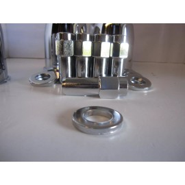 Cragar 4 STEEL CHROME CRAGAR CAPS 3 1/8" FOR 5 LUG CRAGAR SST WHEEL W/ 20 1/2 LUG NUTS