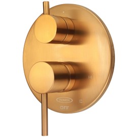 Olympia 3DT-4MT400-BG Two Handle Valve Trim Set - Three Function Shower Trim in Brushed Gold
