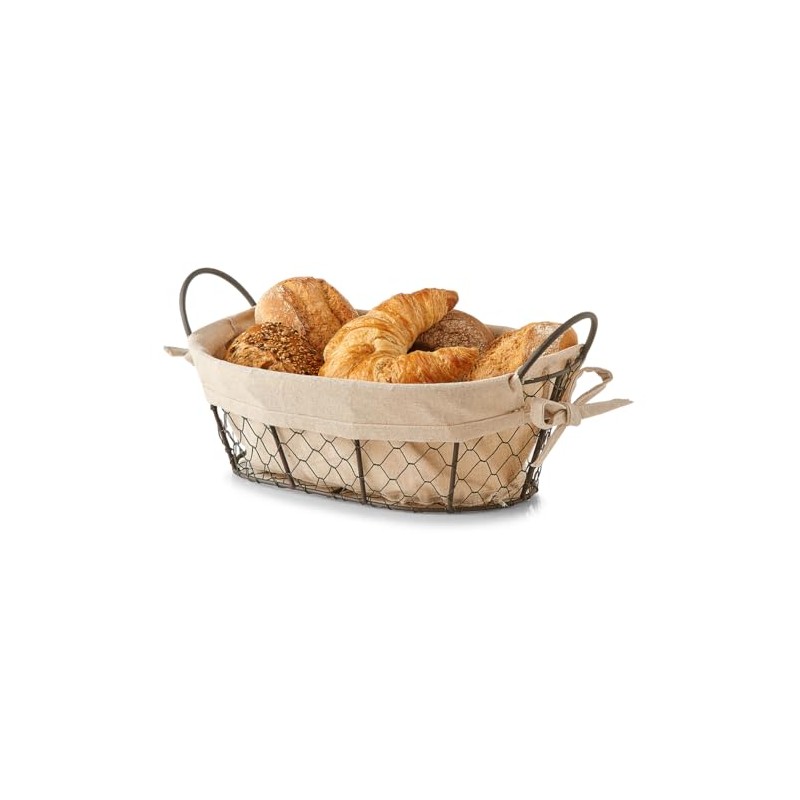 Bread Basket / Fruit Basket with Washable Fabric Insert 26