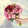 Simulation Wedding Bouquet Beautiful Bridal Holding Flower Wedding DecorationWine Red