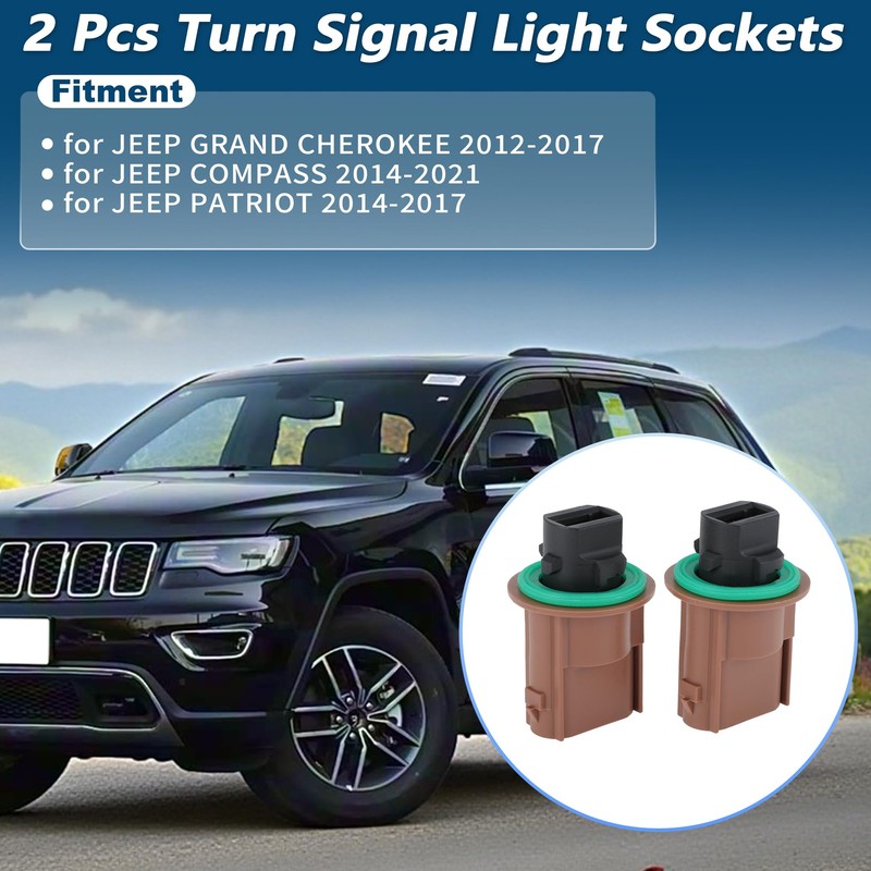 INFINAUTO 2pcs Turn Signal Socket Connector Kit for Jeep Grand