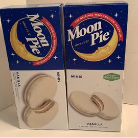 Moon Pie Mini Vanilla Marshmallow Sandwich . 2 pack. (2 Boxes Of 6 Pies Each) . Total 12 Minis Pies