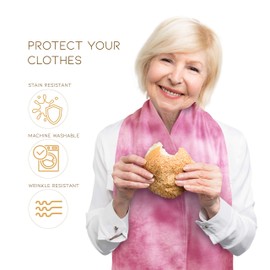 DinerWear Cravaat - Fashionable Adult Bib Dining Scarf (Pink/Purple)