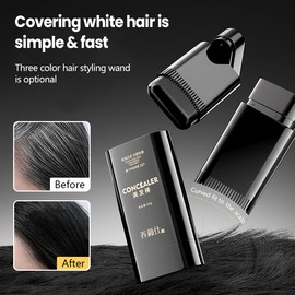Waterproof Hair Dye Stick Sweat Proof Hair Dye Stick/Natural White Hair Cover Stick With Teeth Re-Dye At Any Time Effectively Covers Gray Hair 防水防汗一次性染发