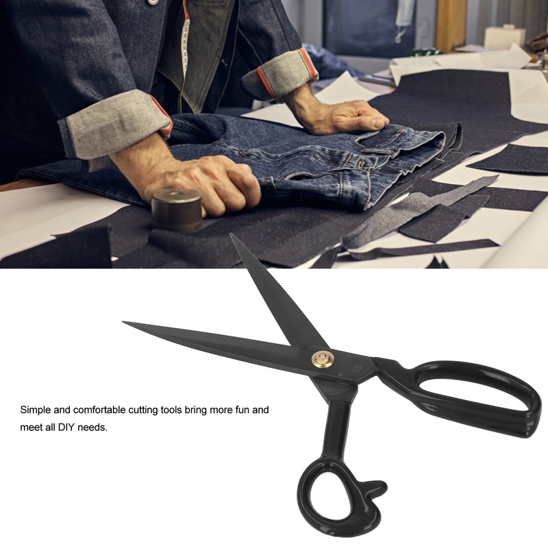 12in Sewing Scissors Professional Heavy Duty High Manganese Steel Craft