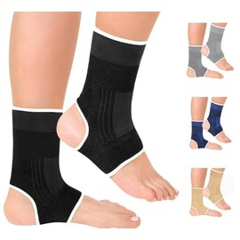 MASIOR Ankle Support Compression Sleeve for Men & Women | Running, Sports, Ligament Damage, Sprained Ankle, Achilles Tendonitis, Plantar Fasciitis | Foot Brace, Ankle Support for Football