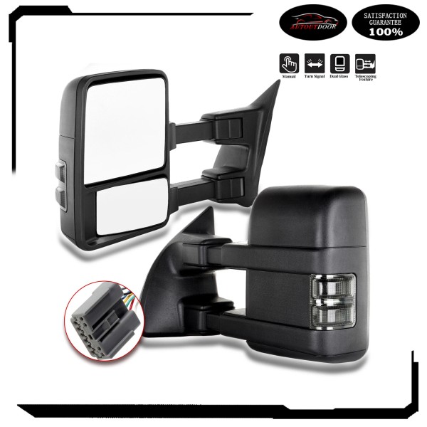 autoutdoor Tow Mirrors For Pair 03-07 F250 F350 F450 F550