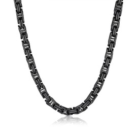 Jewow Stainless steel necklace for men, width 4/6/8/10 mm, length 36-76 cm, Stainless Steel
