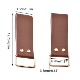 UFURMATE Tape Measure Holder, 2Pcs Leather Belt Clip Tape Strong Measuring Tape Clip Tool Belt Tape Leather Belt Clip Drill Impact Tool Holster (Dark Brown)