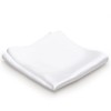 Mr.Van 100% Silk Pocket Square for Men, Elegant, White, Soft,