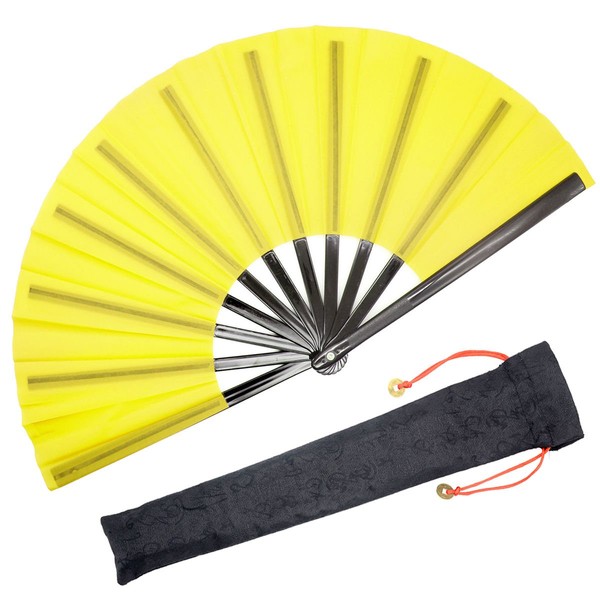 OMyTea Chinese Kung Fu Tai Chi Large Hand Folding Fan
