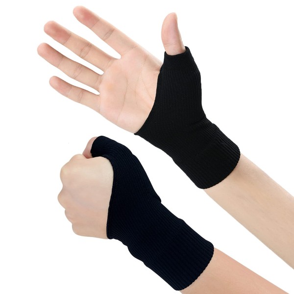 Thumb Wrist Compression Gloves (1 Pair), Breathable Wrist Support Brace Thumb Sleeve with Soft Gel Pads for CMC Joint Pain Relief, Comfortable Thumb Brace for Arthritis, Tendonitis, Sprains, Strains, Carpal Tunnel and Trigger Thumb